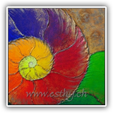 Rainbow Ammonite 90x100cm 098041