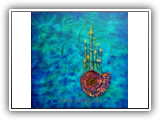 Castle on Ammonite 30x30cm 