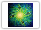 Watching You 50x50cm blue