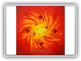 Watching You 65x65cm red
