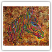 Rainbow Horse 55x50cm 95700