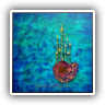 Castle on Ammonite 30x30cm 83902 SOLD
